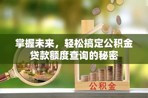 临渭掌握未来，轻松搞定公积金贷款额度查询的秘密